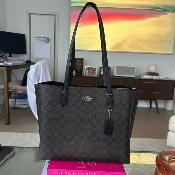 Coach Mollie Tote Bag in Signature Canvas - Picture 1 of 6